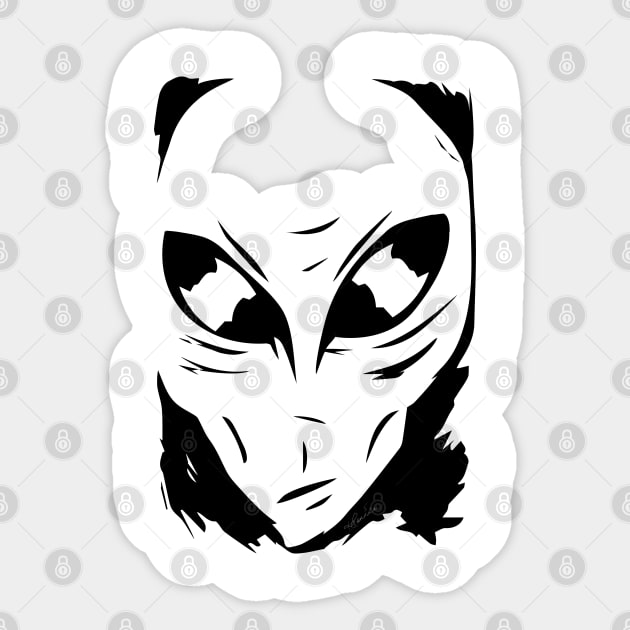 Alien Gray Sticker by PrettyGhoul